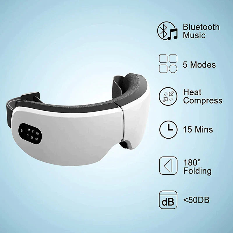 4D Electric Smart Eye Massager Bluetooth Vibration Heated Massage for Tired Eyes Dark Circles Remove Eye Care
